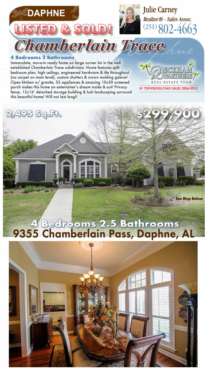 Chamberlain Trace, Daphne Alabama Homes for Sale