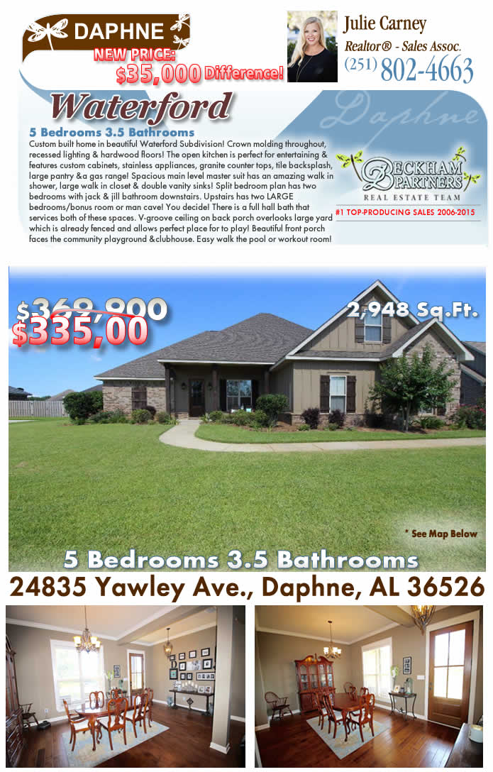 Waterford, Daphne Alabama Homes for Sale